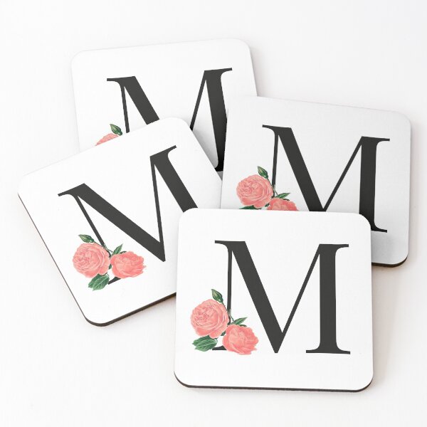 Item preview, Letter M floral rose, M letter designed and sold by asdesignstudio.