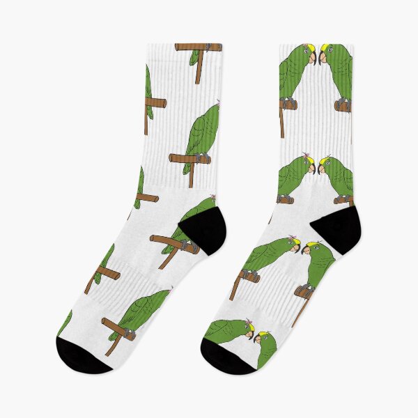 Item preview, Crazy Bird man with Yellow-crowned Amazons designed and sold by Laughing Parrot Studio.