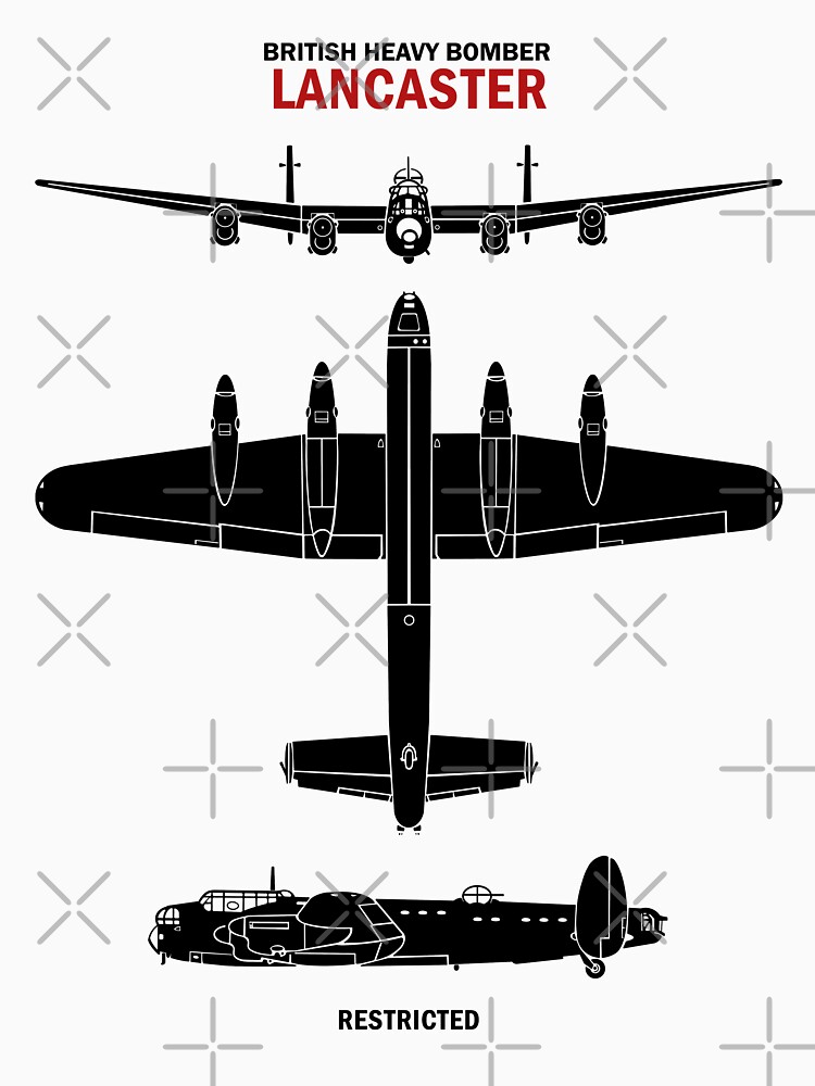 "Lancaster Bomber Identification Chart" Tshirt for Sale by rogue