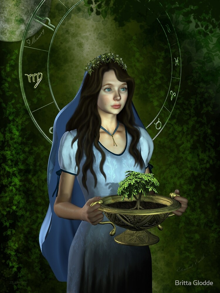 Virgo zodiac fantasy circle