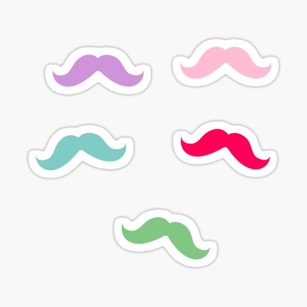 "Mustaches" Sticker for Sale by StarryNotes Redbubble