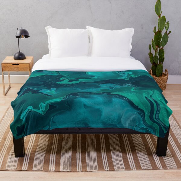 Aperçu de l'œuvre Art fluide turquoise foncé créée et vendue par Ithelda.