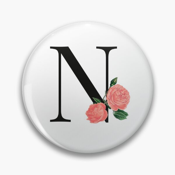 Item preview, Letter N floral rose, N letter designed and sold by asdesignstudio.