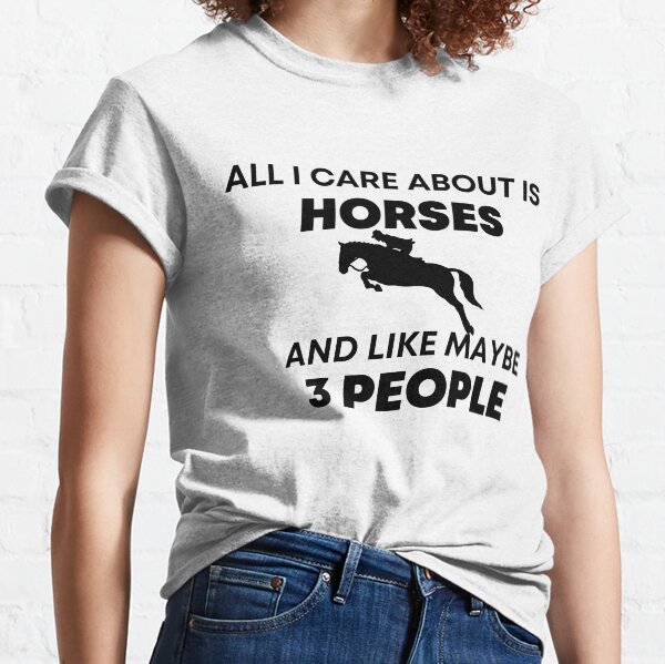 Aperçu de l'œuvre  Tout ce qui m'intéresse, ce sont les chevaux et j'aime peut-être 3 personnes, cadeau de maman, cadeau de Noël créée et vendue par Martin-bivert.