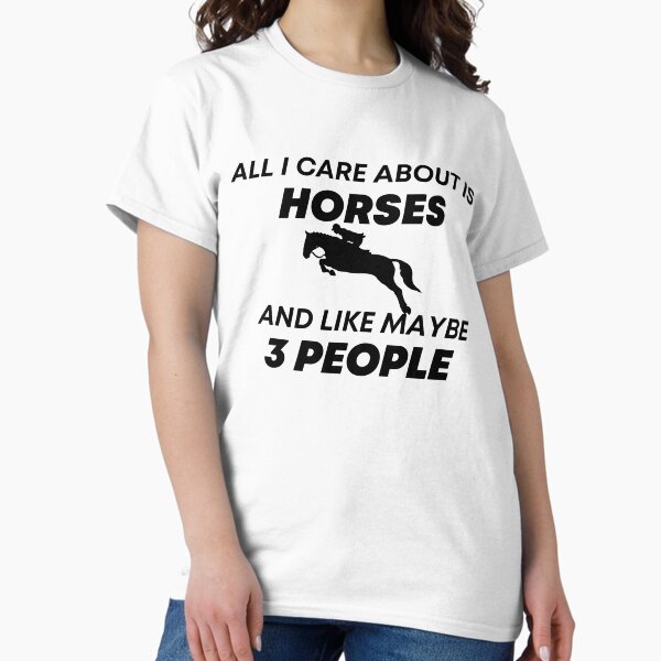 Aperçu de l'œuvre  Tout ce qui m'intéresse, ce sont les chevaux et j'aime peut-être 3 personnes, cadeau de maman, cadeau de Noël créée et vendue par Martin-bivert.