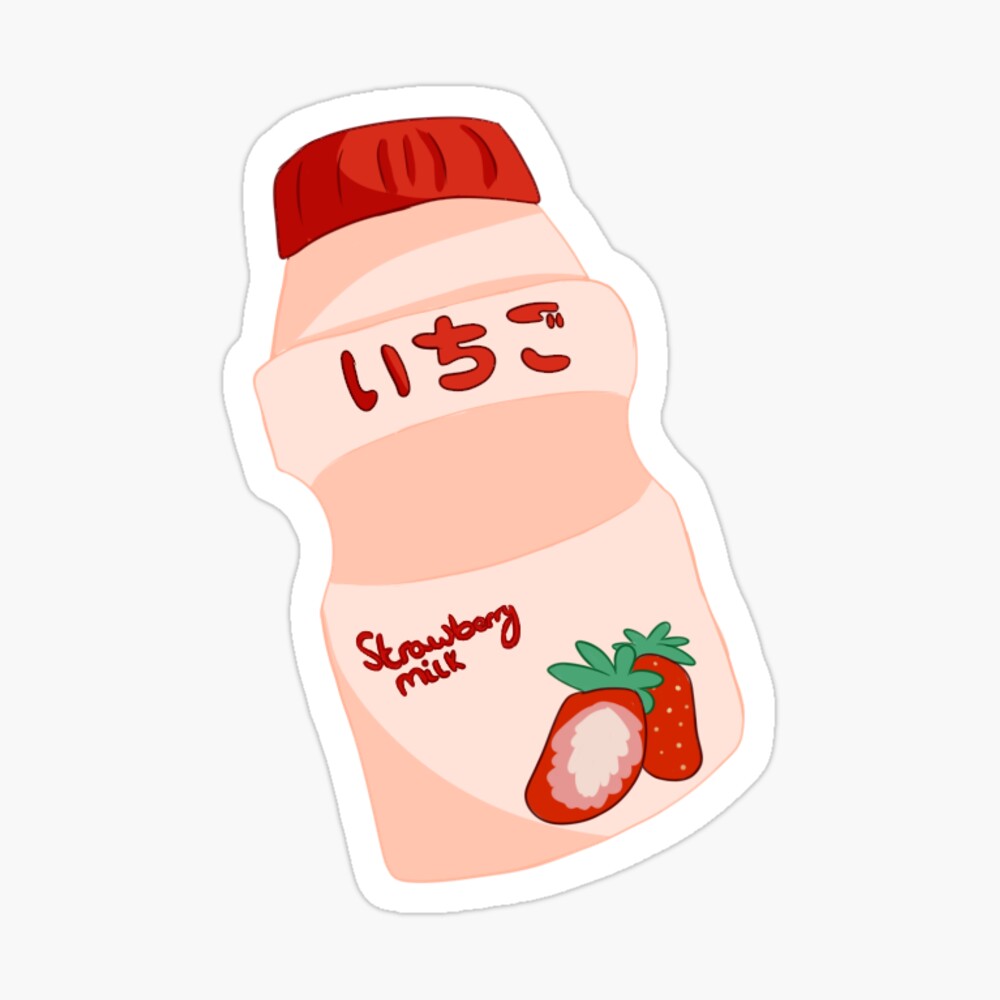 Kawaii peach milk 90s japanese aesthetic' Sticker