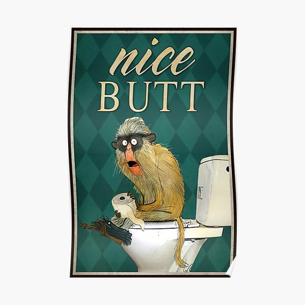 Affe Netter Hintern Poster