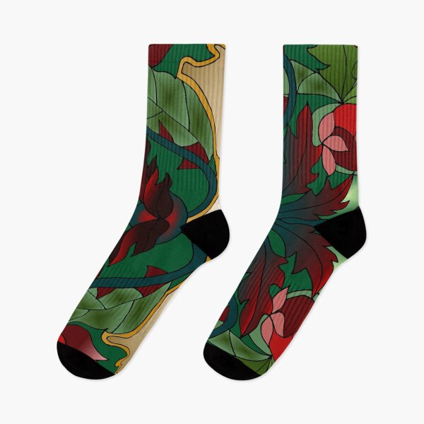 Item preview, Krakow folk pattern red flowers designed and sold by Paulina Dabrowska-Dorozynska.
