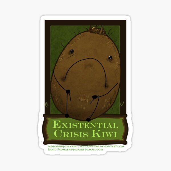 Existential Crisis Kiwi Sticker Sticker