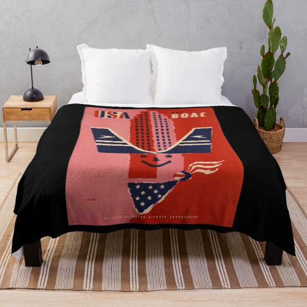 Item preview, retro classic USA Fly Boac poster designed and sold by CorasPosters.