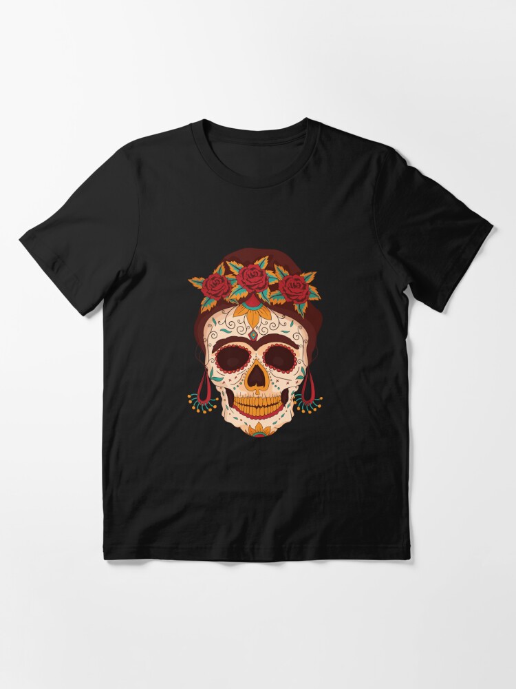 Dia de Muertos Sugar Skull Roses T-SHIRT M-3XL Day of the Dead Catrinas Mexican 
