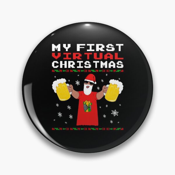 Item preview, My First Virtual Christmas Funny Beer Lover Gift T-Shirt For Christmas designed and sold by Paulina Vanlife.