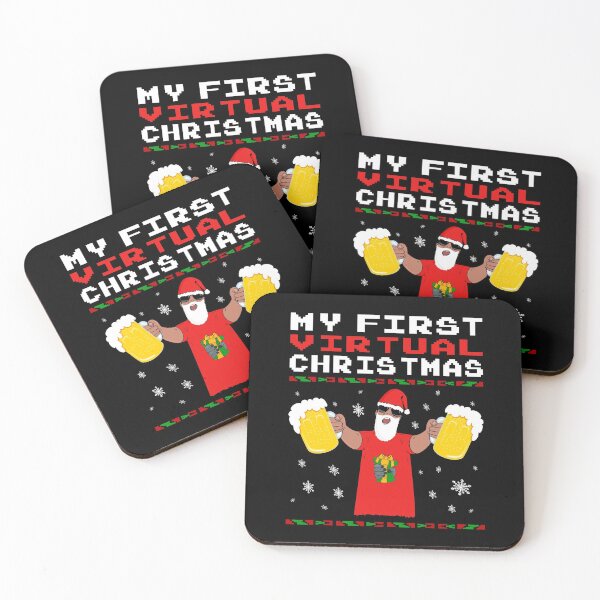 Item preview, My First Virtual Christmas Funny Beer Lover Gift T-Shirt For Christmas designed and sold by Paulina Vanlife.