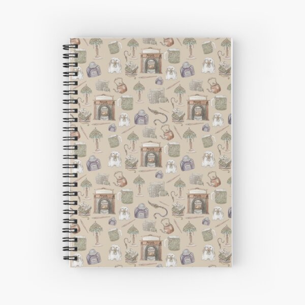 Hearth Witch Pattern with Vanilla Background Spiral Notebook