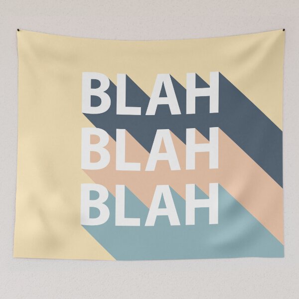 Item preview, Blah Blah Blah, Retro Pop Art Typography designed and sold by D-Spot Shop.