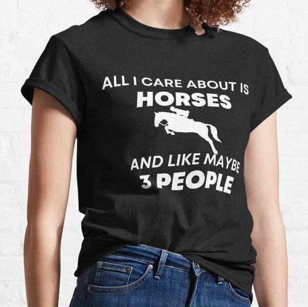 Aperçu de l'œuvre Tout ce qui m'intéresse, ce sont les chevaux et j'aime peut-être 3 personnes, cadeau de maman, cadeau de Noël créée et vendue par Martin-bivert.