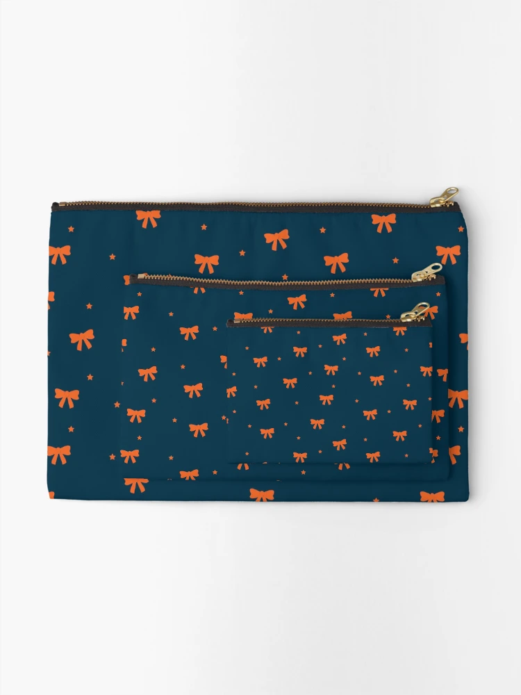 Thumbnail 2 of 4, Zipper Pouch, Beautiful Ribbon, Orange Ribbon Pattern designed and sold by UniqueMw.