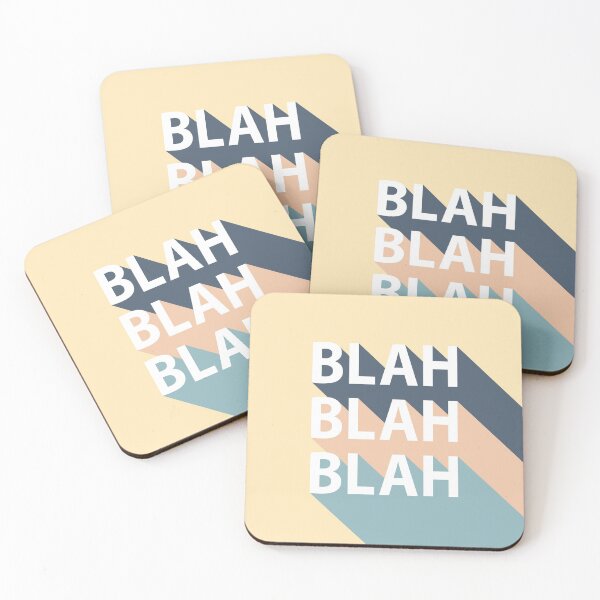 Item preview, Blah Blah Blah, Retro Pop Art Typography designed and sold by D-Spot Shop.