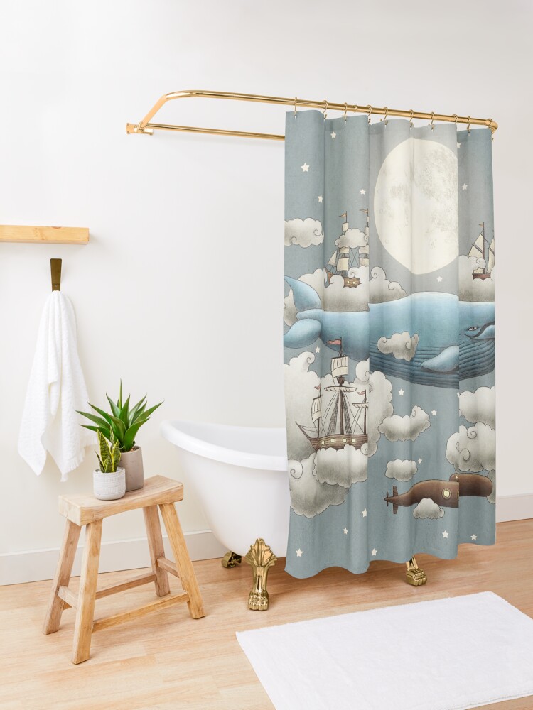 Alternate view of Ocean Meets Sky Shower Curtain