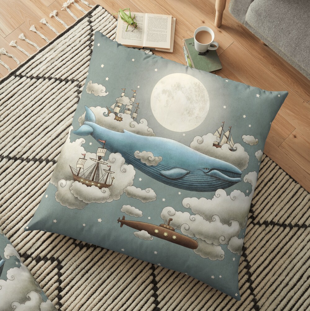Ocean Meets Sky Floor Pillow