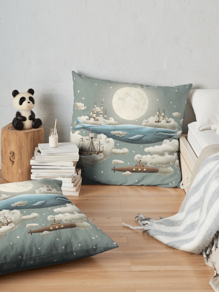 Alternate view of Ocean Meets Sky Floor Pillow