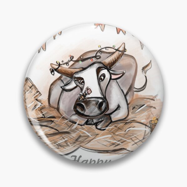 Item preview, Bee gives a gift to a white bull designed and sold by Mankaanna.