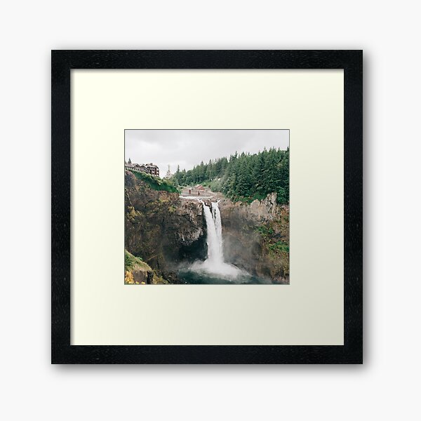 twin peaks seattle waterfall 2 Framed Art Print