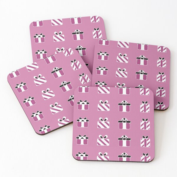 Item preview, Pink purple Christmas Present Xmas Gift Christmassy Festive Face Mask   designed and sold by Jenny Meehan Art Prints and Patterns  .