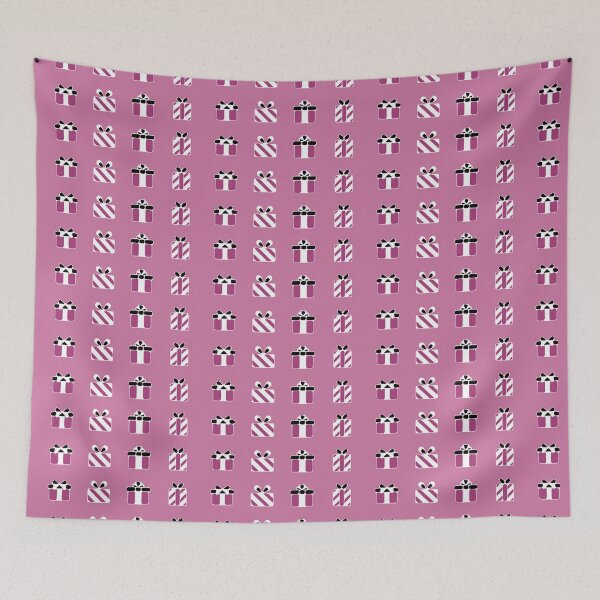 Item preview, Pink purple Christmas Present Xmas Gift Christmassy Festive Face Mask   designed and sold by Jenny Meehan Art Prints and Patterns  .