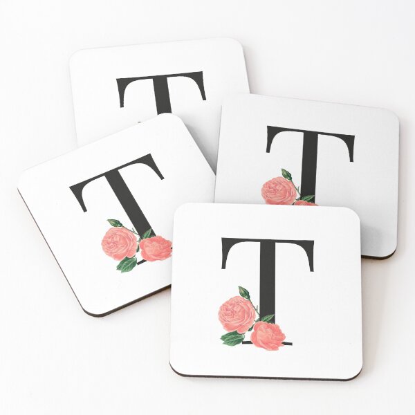 Item preview, Letter T floral rose, T letter designed and sold by asdesignstudio.
