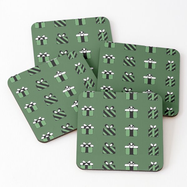 Item preview, Green Christmas Present Xmas Gift Christmassy Festive Face Mask designed and sold by Jenny Meehan Art Prints and Patterns  .