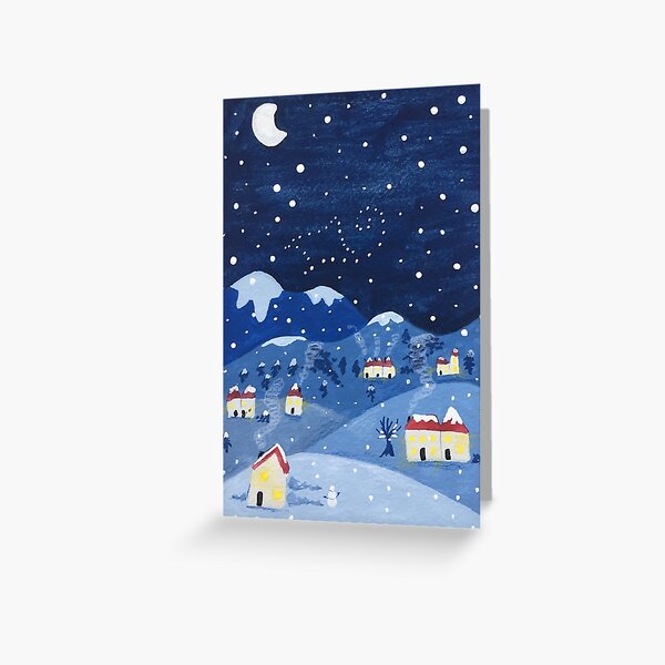 Item preview, Night-time Winter Scene designed and sold by lindefee.