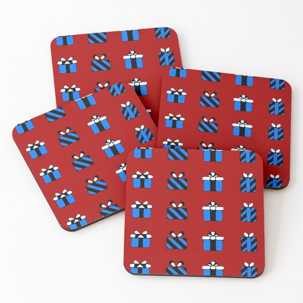 Item preview,  Christmas Present Xmas Gift Christmassy Festive Face Mask Red, blue, white  designed and sold by Jenny Meehan Art Prints and Patterns  .