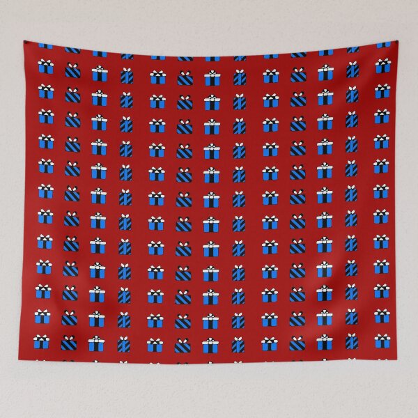 Item preview,  Christmas Present Xmas Gift Christmassy Festive Face Mask Red, blue, white  designed and sold by Jenny Meehan Art Prints and Patterns  .