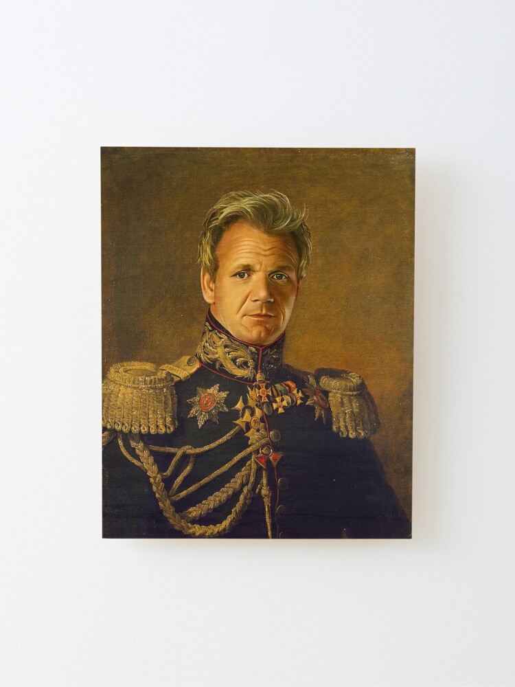 Alternate view of Gordon Ramsay - replaceface Mounted Print