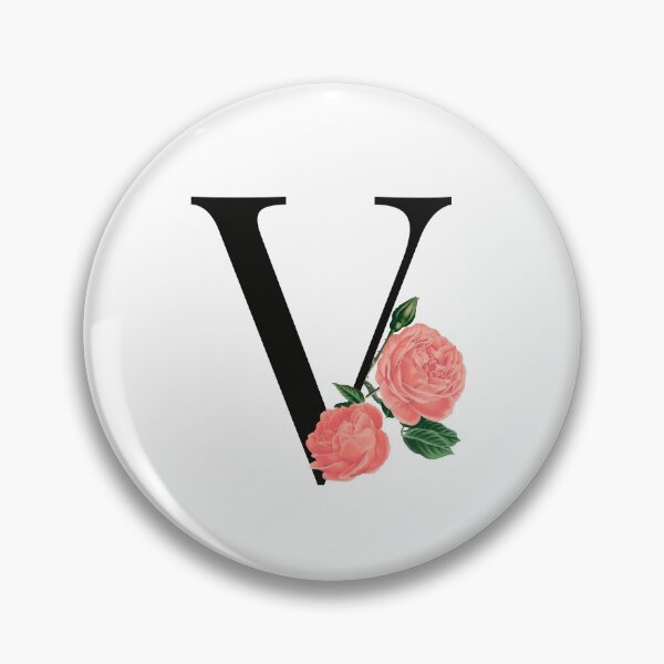 Item preview, Letter V floral rose, V letter designed and sold by asdesignstudio.