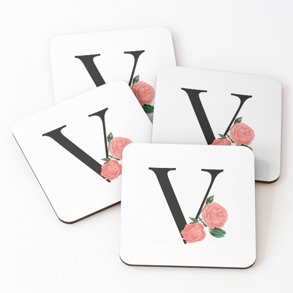 Item preview, Letter V floral rose, V letter designed and sold by asdesignstudio.