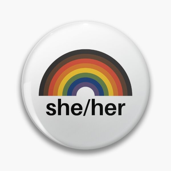 Item preview, She/Her Pronouns Rainbow designed and sold by lavenderhearts.
