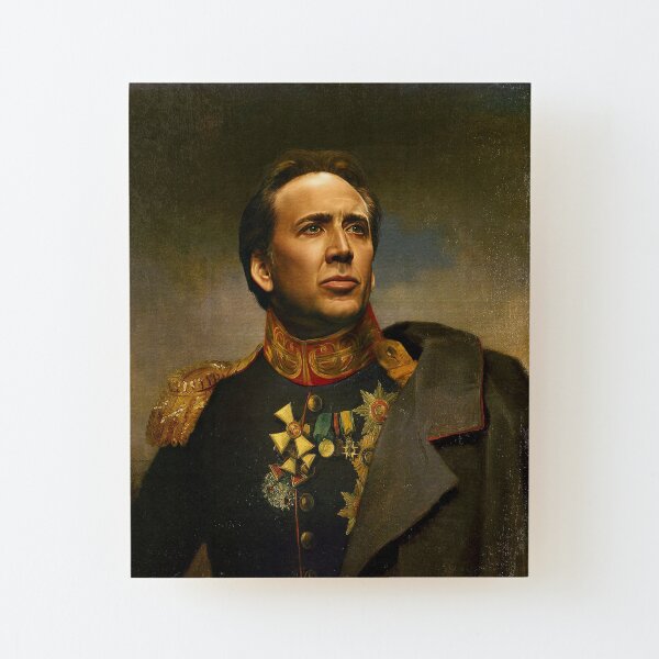 Nicolas Cage - reemplazar la cara Lámina montada de madera
