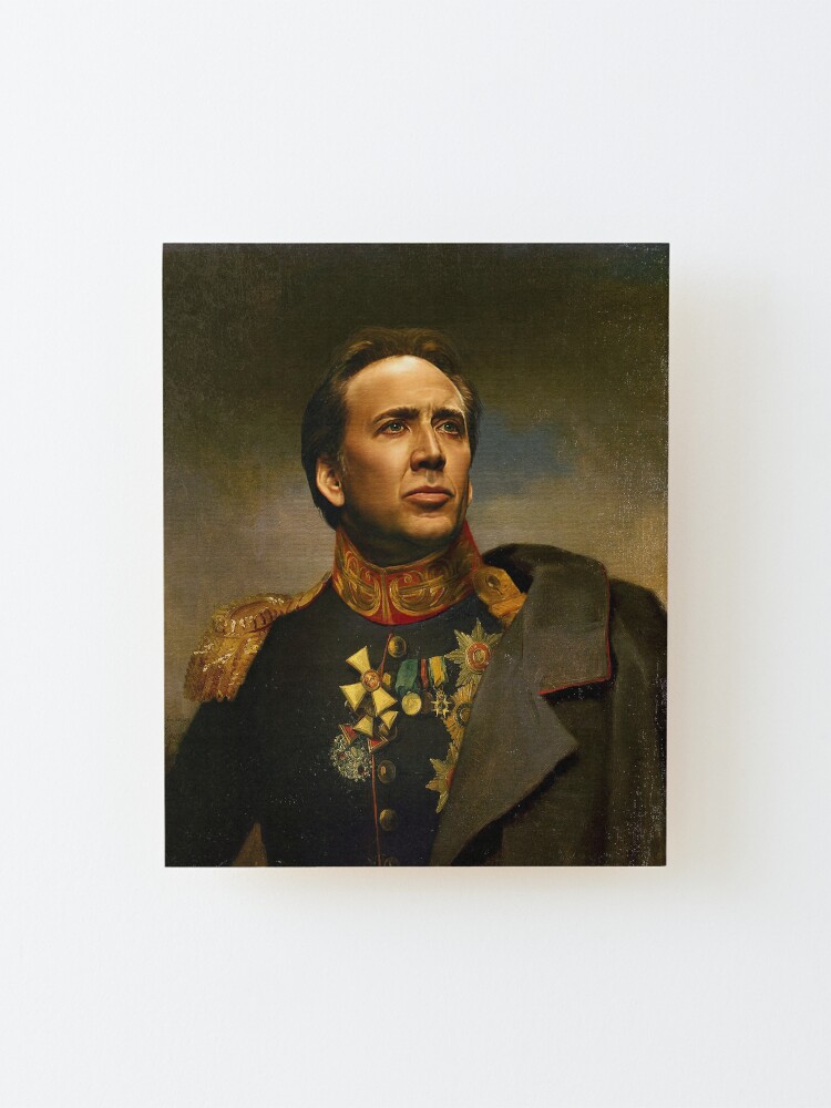 Alternate view of Nicolas Cage - replaceface Mounted Print