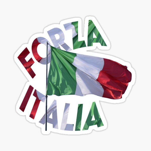 Forza Italia Italy Flag Sticker By Artworkdesign Redbubble