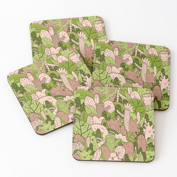Item preview, Cute Plant Party - Kawaii Style Doodle Pattern designed and sold by Sociojunkie.