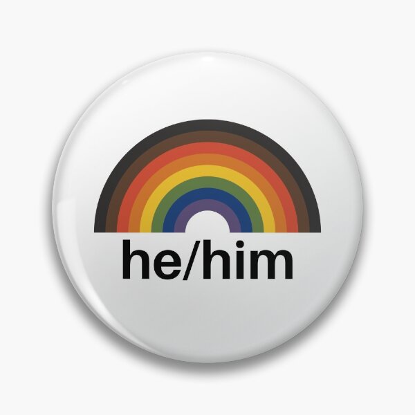 Item preview, He/Him Pronouns Rainbow designed and sold by lavenderhearts.