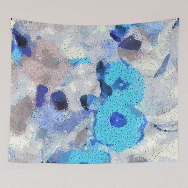 Item preview, Winter Blue Flower Night Scenery designed and sold by ashburylee.