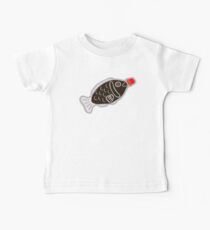 Camiseta para bebés Sushi Fish Fish Pattern en azul
