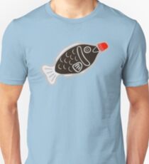 Sushi Soy Fish Pattern in Blue Unisex T-Shirt