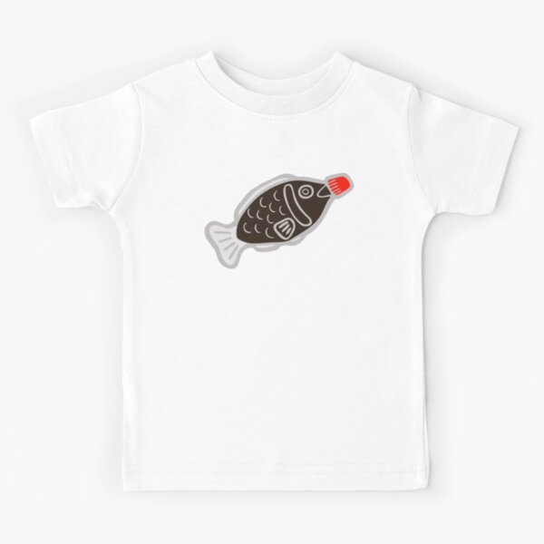Sushi Soy Fish Pattern in Blue Kids T-Shirt