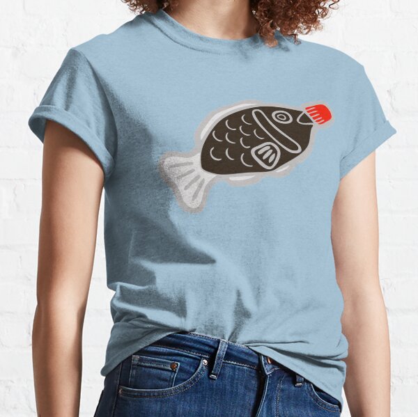 Sushi Soy Fish Pattern in Blue Classic T-Shirt