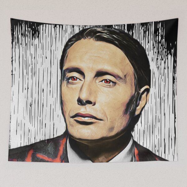 Item preview, Hannibal Red Eyes with Drip Paint Background designed and sold by orionlodubyal.