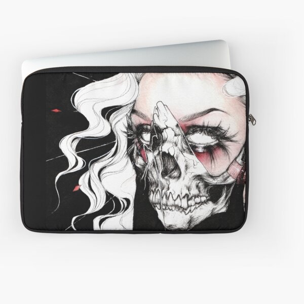 Cheerful Sugar Skull and Roses Laptop Case 14 Inch Carrying Case with Strap Cheerful Sugar Skull and Roses Laptop Case 14 Inch Carrying Case with Strap